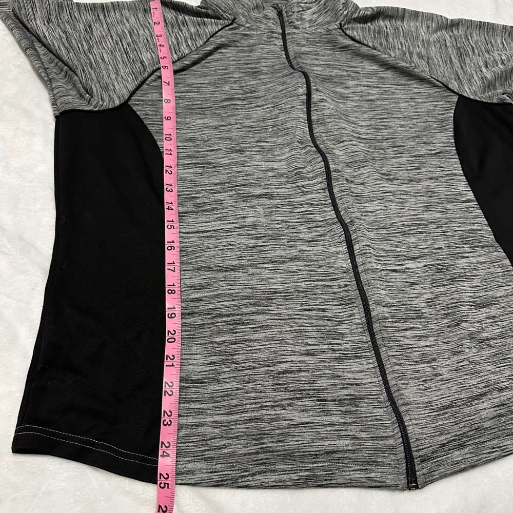 St. John's Bay Gray Athletic Zip Up Jacket size 0X - Picture 7 of 7